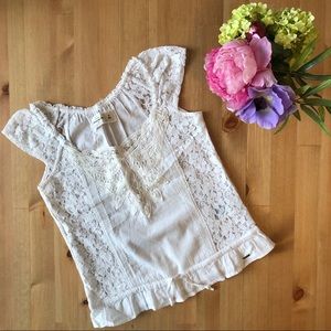 Abercrombie kids white lace top